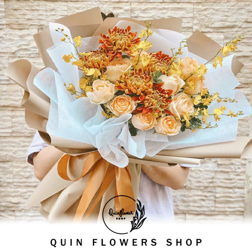 Bó Hoa Hồng Mix Cúc Hoàng Gia Với Lan Vũ - Shop Hoa Tươi Tphcm | Điện Hoa  Online Giá Rẻ Qflower