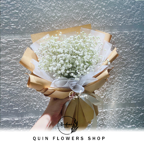 Bó Hoa Bi Trắng Size Nhỏ - Shop hoa tươi TPHCM | điện hoa online giá rẻ  Qflower