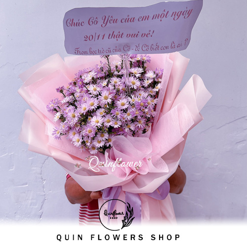 Bó hoa thạch thảo tím dễ thương - Shop hoa tươi TPHCM | điện hoa online giá  rẻ Qflower