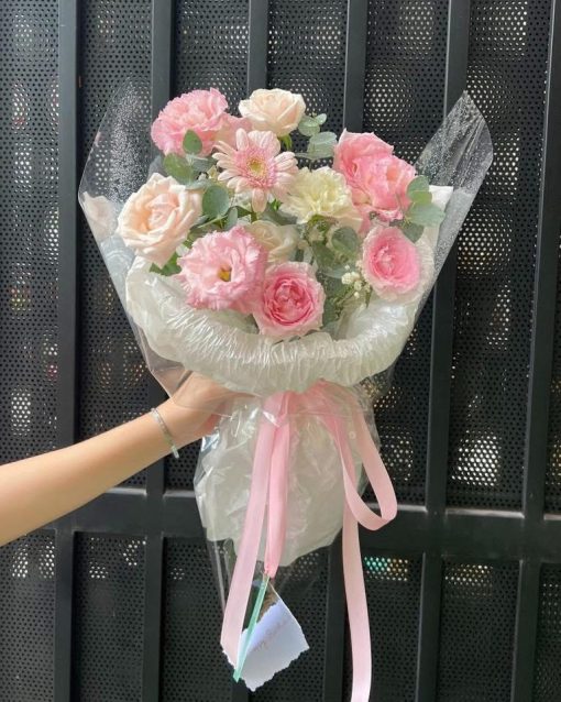 Bó hoa hồng Pink Rose pastel ngọt ngào – Quà tặng lãng mạn cho ngày đặc biệt