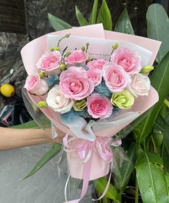 Bó hoa hồng kem lovely