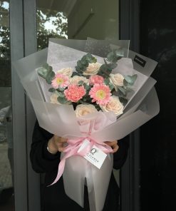 Bó hoa hồng pastel đẹp – Hoa bó sang trọng giá rẻ TP.HCM