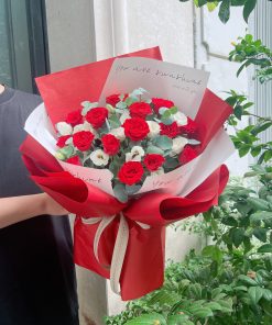 Hoa bó hồng đỏ đẹp – Quà tặng Valentine, sinh nhật ý nghĩa giá rẻ