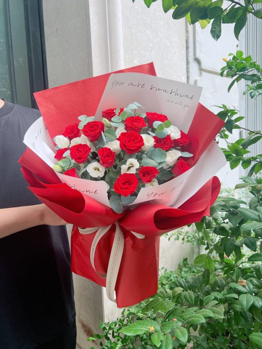 Hoa bó hồng đỏ đẹp – Quà tặng Valentine, sinh nhật ý nghĩa giá rẻ