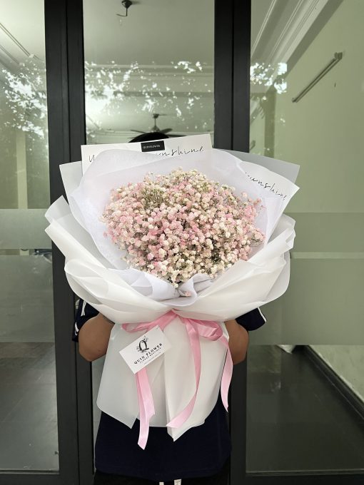Bó Hoa Baby Hồng Nhạt Dễ Thương – Hoa Baby Giá Rẻ Tại TP.HCM | Qflower